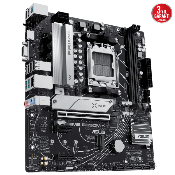 ASUS MB PRIME B650M-K AMD B650 AM5 DDR5 6400 DP VGA 2x M2 USB3.2 AURA RGB 2.5Gbit LAN mATX 96GB’a KADAR RAM DEST. ASUS 5X PRO - 11
