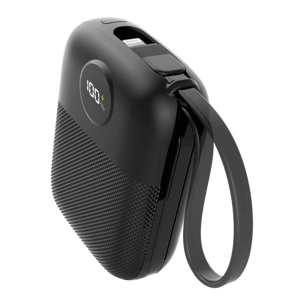 S-LINK MP110 10000MAH PD22.5W TYPE-C+LIGHTNING KABLOLU SİYAH LCD TAŞINABİLİR PİL ŞARJ CİHAZI POWERBANK - 8