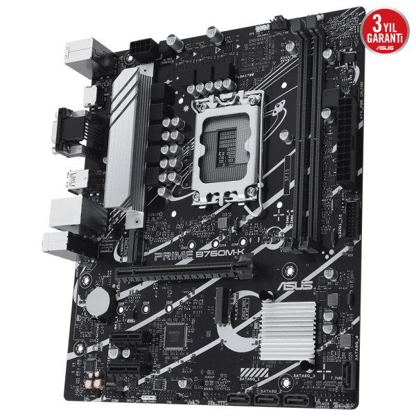 ASUS MB PRIME B760M-K INTEL B760 LGA1700 DDR5 8000 HDMI VGA Çift M2 USB3.2 AURA RGB 2.5Gbit LAN mATX ASUS 5X PROTECTION III - 13