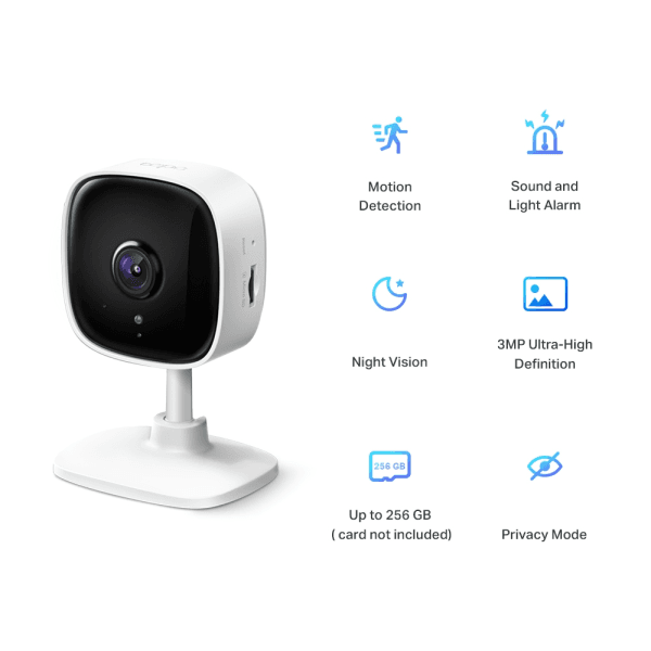 TP-LINK TAPO C110 EV GUVENLIGI ICIN 2304x1296 ULTRA YUKSEK COZUNURLUK GECE GÖRÜŞLÜ WIFI KAMERA - 7