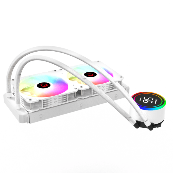 RAMPAGE HELIOS C15 BEYAZ 12CM FAN SICAKLIK GÖSTERGELI INTEL LGA1700/AMD AM5 ARGB 240MM SIVI SOĞUTMALI CPU FAN - 3