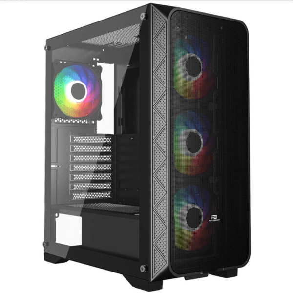 POWERBOOST PB-PS5846B 600W ATX USB 3.0 RAINBOW FANLI MESH GAMING SIYAH KASA - 5