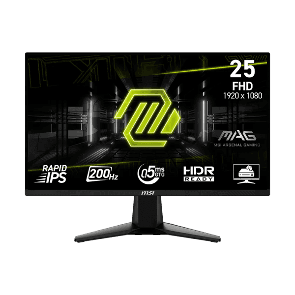 MSI 24.5 MAG 255F E20 1920x1080 (FHD) 16:9 FLAT RAPID IPS 200HZ 0.5MS (GTG) FREESYNC PREMIUM GAMING MONITOR - 6