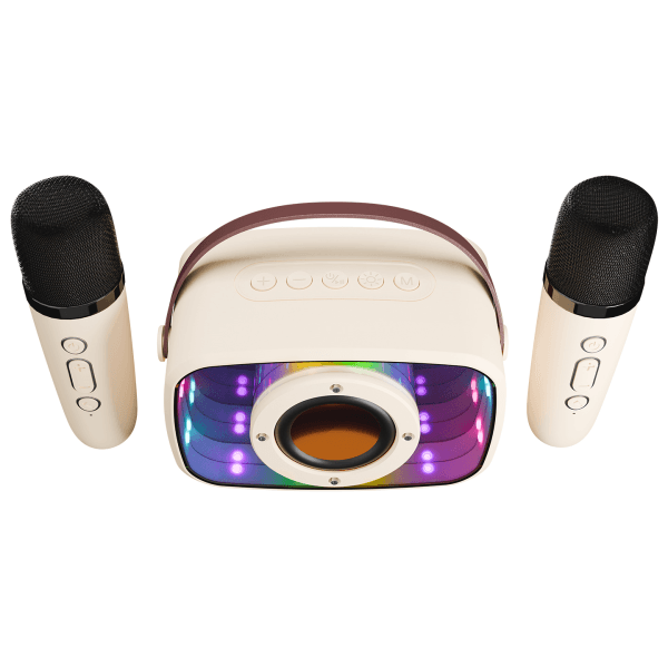 MIKADO MD-57BT ENDLESS 5W BEJ TF + USB + AUX + BT DESTEKLİ 2 WIRELESS KARAOKE MİKROFON 1200MAH TAŞINABİLİR SPEAKER - 10