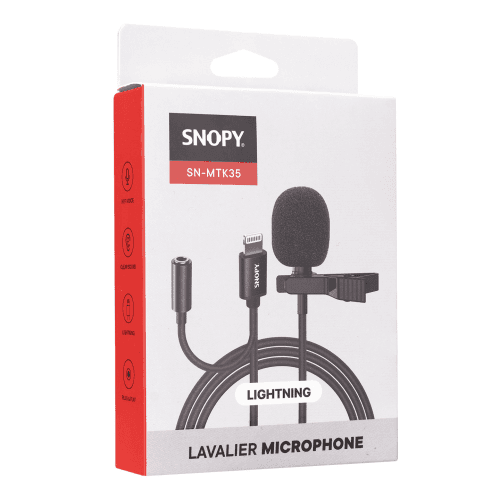 SNOPY SN-MTK35 SİYAH LIGHTNING TIKTOK AKILLI YAKA MİKROFONU - 6
