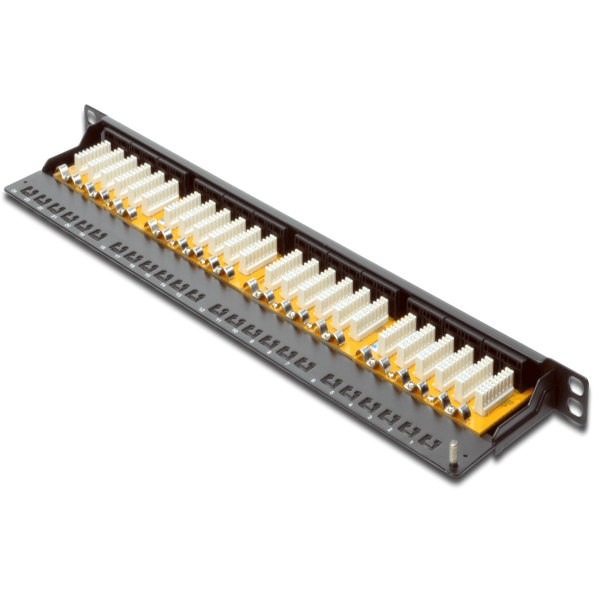 DIGITUS DN-91624U-SL-SH 19" 24 PORT CAT-6 UTP PATCH PANEL, 8P8C, LSA, 0,5U BOYUT, TOZDAN KORUMAK IÇIN KAPAKLI, ZIRHSIZ, SİYAH - 4