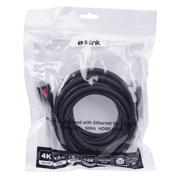 S-LINK SL-HDM4K105 19+1 HDMI TO HDMI 5M V2.0 4K (3840*2160) 60HZ KABLO - 4