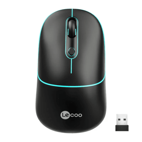 LECOO WS210-S KABLOSUZ 1600DPI 6 TUŞLU OPTIK MOUSE SİYAH - 2