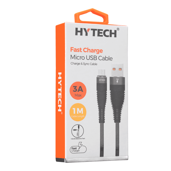 HYTECH HY-X225 3A MICRO USB 1M GRI DATA + ŞARJ KABLOSU - 4
