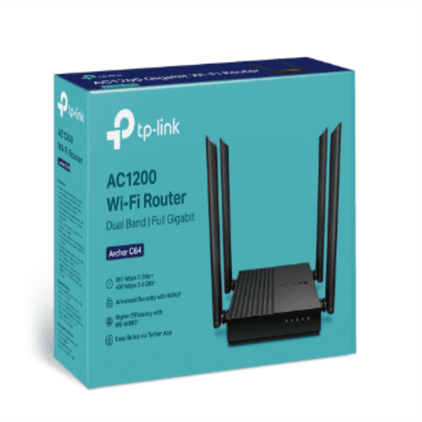 TP-LINK ARCHER C64 AC1200 KABLOSUZ DUAL BAND ROUTER - 8