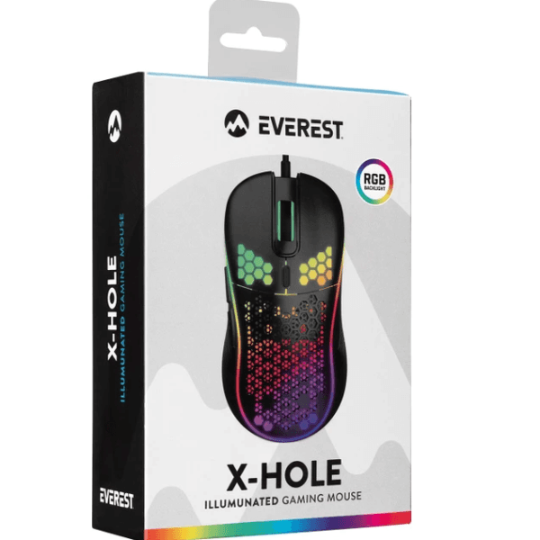EVEREST SM-G66 X-HOLE USB SİYAH 7D OPTIK 8000DPI LED IŞIKLI GAMING OYUNCU MOUSE - 10