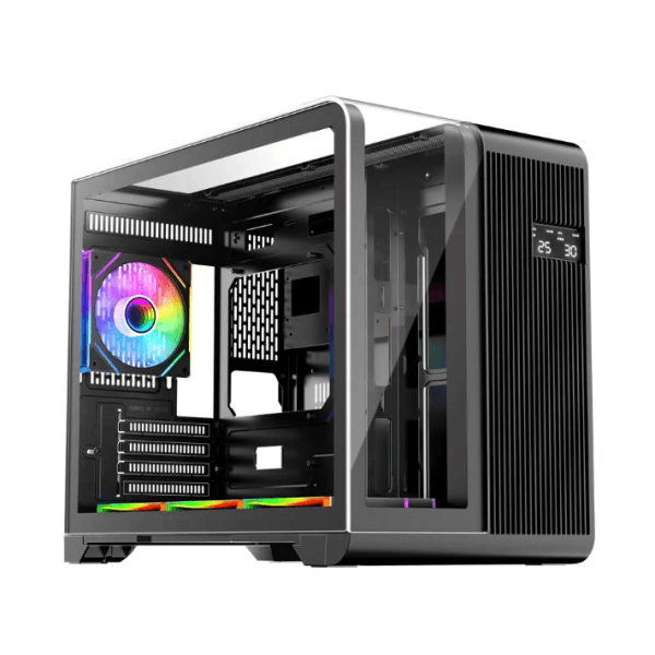 1ST PLAYER RT6 SİYAH DIGITAL 4X12CM ARGB TEMPERLİ CAM USB 3.0 M-ATX KASA (RT6-BLK-4F) - 12