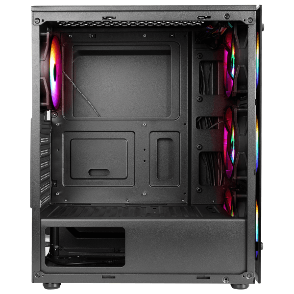 ZEIRON Z-MASTER X100 TEMPERED GLASS 4*SABIT RAINBOW FAN 2*USB2.0+USB3.0+HD AUDIO MID-TOWER GAMING OYUNCU KASASI - 10