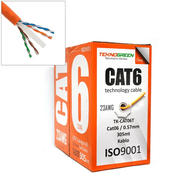 TEKNOGREEN TK-CAT06T 305M CAT6 0.57MM 0.23 AWG TURUNCU - 2