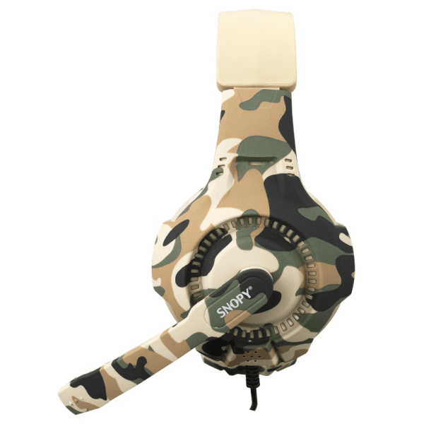 SNOPY SN-8800 GAMETIME KAMUFLAJ DESENLİ PC 3,5M PS4-XBOX-MOBILE GAMING OYUNCU MİKROFONLU KULAKLIK - 8