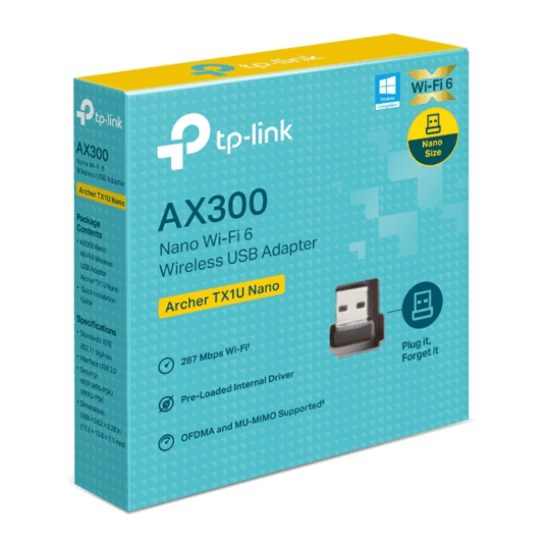 TP-LINK Archer TX1U NANO AX300 WI-FI 6 KABLOSUZ USB ADAPTÖR - 6