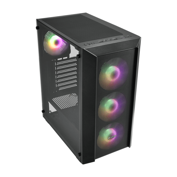 FSP CMT218B  650W RGB TEMPERLİ CAM USB 3.0 MESH SİYAH ATX GAMING KASA - 12