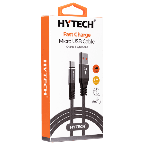 HYTECH HY-X210 3A MICRO USB 1M GRI DATA + SARJ KABLOSU - 4