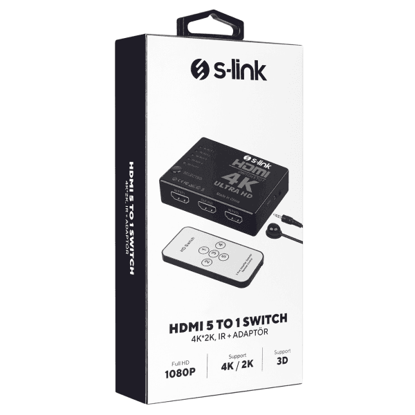 S-LINK SL-HSW75 HDMI 5IN1 OTOMATIK 5LI METAL SWITCH - 8