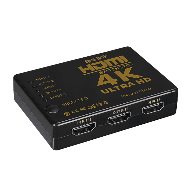 S-LINK SL-HSW75 HDMI 5IN1 OTOMATIK 5LI METAL SWITCH - 5