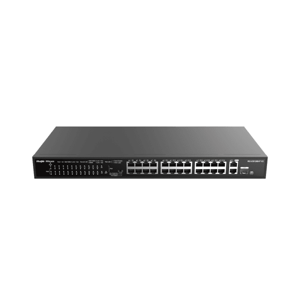 RUIJIE REYEE RG-ES126S-P 24 PORTLU, 10/100 FAST ETH, TAK ÇALIŞTIR SWITCH, 1 GIGABIT UPLINK, 1 GIGABIT, 24 PORT POE+ (370W) - 5