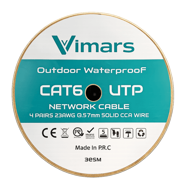 VİMARS CAT6 23AWG 305M OUTDOOR 0,57MM SİYAH UTP KABLO - 5