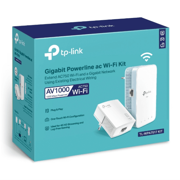 TP-LINK TL-WPA7517 KIT 300Mbps AV1000 KABLOSUZ POWERLINE GENİŞLETİCİ - 6