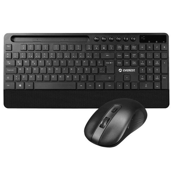 EVEREST KM-9676 SIYAH MULTIMEDYA TABLET-TELEFON STANDLI KLAVYE +MOUSE SET - 3