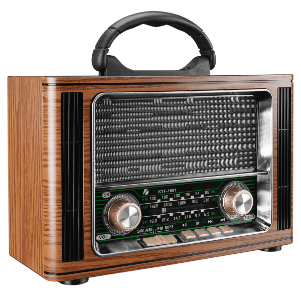 MIKADO MDR-123BT AHŞAP USB- TF DESTEKLI BLUETOOTH FM/AM/SW 3 BAND KLASIK RADYO - 6