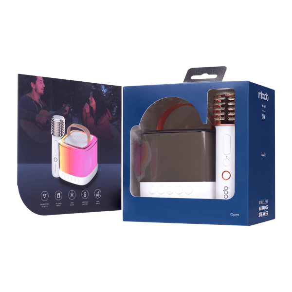 MIKADO MD-16BT FAVORITE BEYAZ TF KART DESTEKLI BLUETOOTH WIRELESS KARAOKE MIKROFONLU 1200MAH TAŞINABILIR SPEAKER - 13