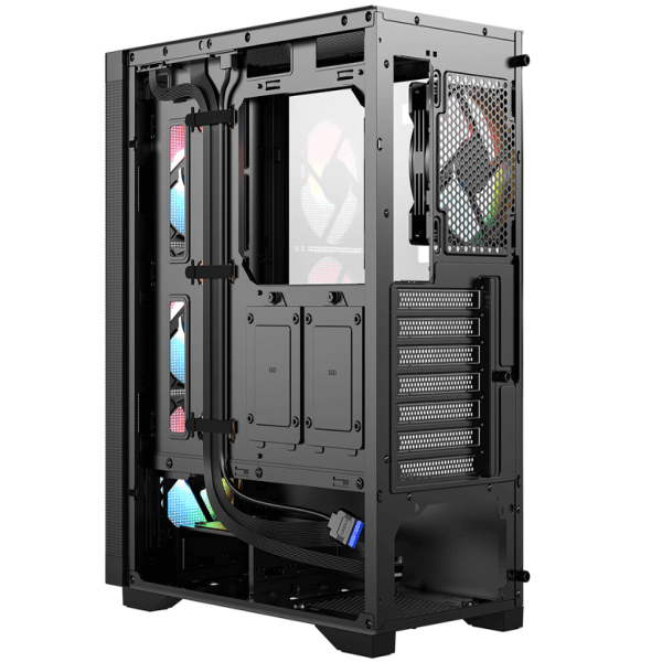 FRISBY FC-9480G 600W 80+BRONZE 4X12CM RGB FAN MASH ATX GAMING KASA - 10