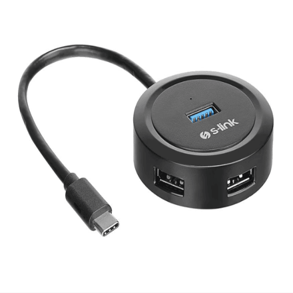 S-LINK SW-U340 4 PORT USB 3.0 GRİ TYPE-C HUB - 2