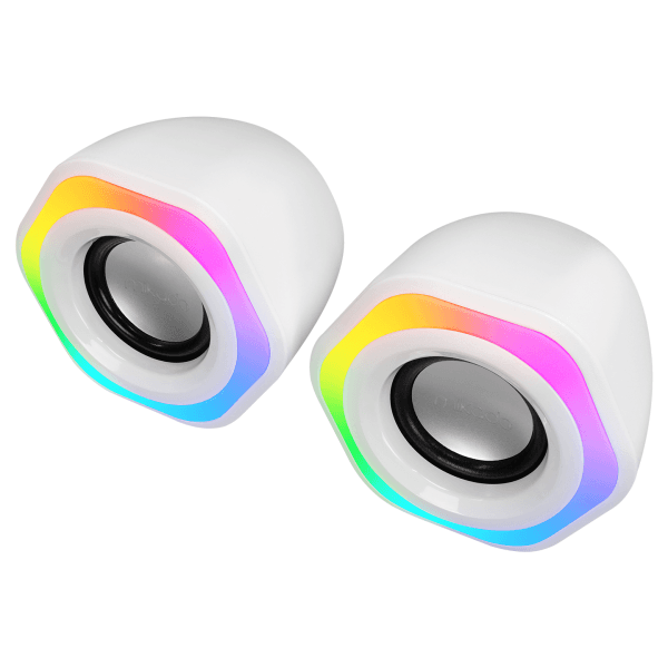 MIKADO MD-176 2.0 3W*2 BEYAZ RGB AYDINLATMALI USB + 3.5MM USB 5V SPEAKER HOPARLÖR - 8