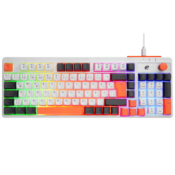 ACER EMACHINES EAK860 BEYAZ USB RAINBOW AYDINLATMALI Q STANDART KOMPAKT KLAVYE - 4