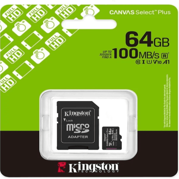 KINGSTON SDCS3/64GB 64GB MICROSDXC CANVAS SELECT PLUS GEN3 100MB/S A1 CARD + ADAPTER HAFIZA KARTI - 2