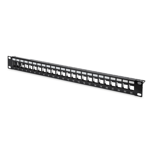 DIGITUS DN-91411 CAT6 24 PORT BOŞ PATCH PANEL ZIRHLI 1U SİYAH - 2