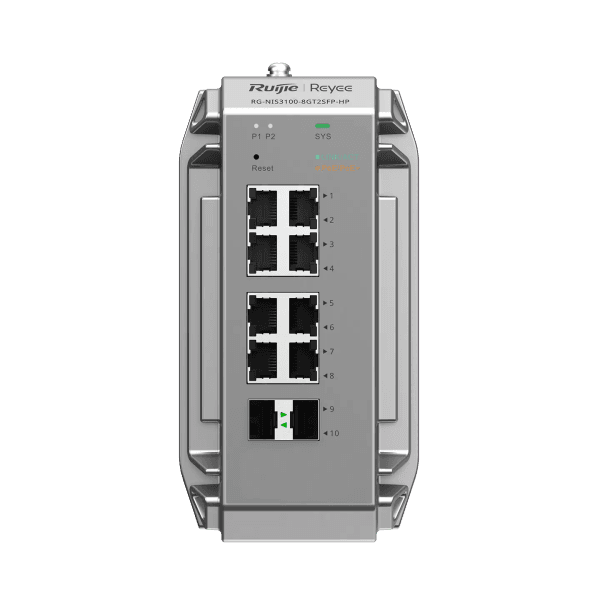 RUIJIE REYEE RG-NIS3100-8GT2SFP-HP 8 PORTLU 10/100/1000 GIGABIT ENDÜSTRIYEL SWITCH 2 SFP 8 PORT POE+ (240W) - 9
