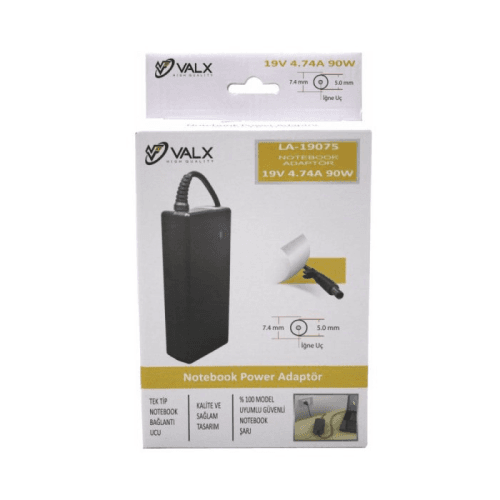 VALX LA-19075 19V 4.74A 7.4x5.0 DELL HP ADAPTÖR - 4