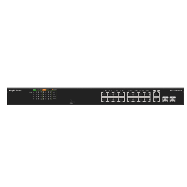 RUIJIE REYEE RG-ES118FGS-LP 16 PORT 10/100 16 PORT POE 2 X COMBO UPLINK 120W YONETILEMEZ RACK MOUNT SWITCH - 9