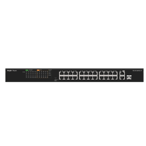 RUIJIE REYEE RG-ES126FGS-LP 24 PORT 10/100 24 PORT POE 2 PORT UPLINK + 1 SFP 180 WATT YONETILEMEZ RACK MOUNT SWITCH - 9