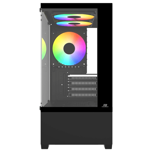 POWERBOOST PB-M5001B 500W 3*12CM RAINBOW FANLI USB 3.0 SEAVIEW M-ATX GAMING SİYAH KASA (JBST-PBM5001B) - 6