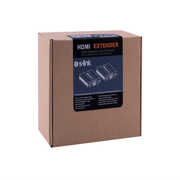 S-LINK SW-HDEX125 RJ45 TO HDMI EXTENDER CAT 6 100M UZATICI - 10