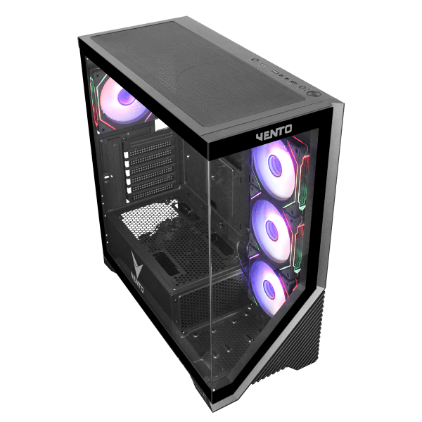 VENTO VG4202FL  650W RGB TEMPERLİ CAM USB 3.0 MESH SİYAH ATX GAMING KASA - 10
