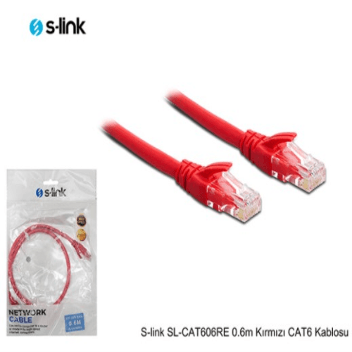 S-LINK SL-CAT606RE 0.6M KIRMIZI CAT6 KABLOSU - 2