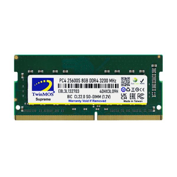 TWINMOS MDD48GB3200N 8GB DDR4 3200MHz CL22 SODIMM - 2