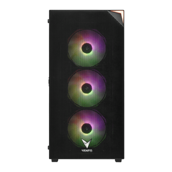 VENTO VG3400S  650W RGB TEMPERLİ CAM USB 3.0 MESH SİYAH ATX GAMING KASA - 10