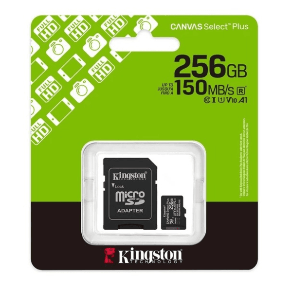 KINGSTON CANVAS SDCS3/256GB 256GB MICROSDXC SELECT PLUS GEN3 150MB/S A1 CARD + ADAPTER HAFIZA KARTI - 2
