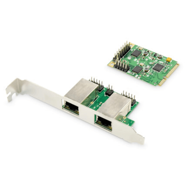 DIGITUS DN-10134 2 PORT GIGABIT REALTEK CHIPSET MINI PCI EXPRESS ETHERNET KARTI - 2