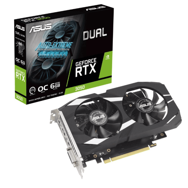 ASUS DUAL-RTX3050-O6G NVIDIA GEFORCE RTX 3050 6G 6GB GDDR6 96bit 1537MHz OC DVI HDMI DP EKRAN KARTI - 4