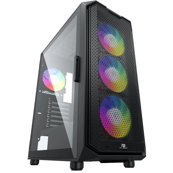 POWERBOOST VK-K521B 650W 80+ USB 3.0 ATX MESH RING RGB FAN SIYAH KASA (JBST-VKK521B) - 5
